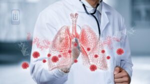 Air pollution causing chronic respiratory issues and affecting lung health.